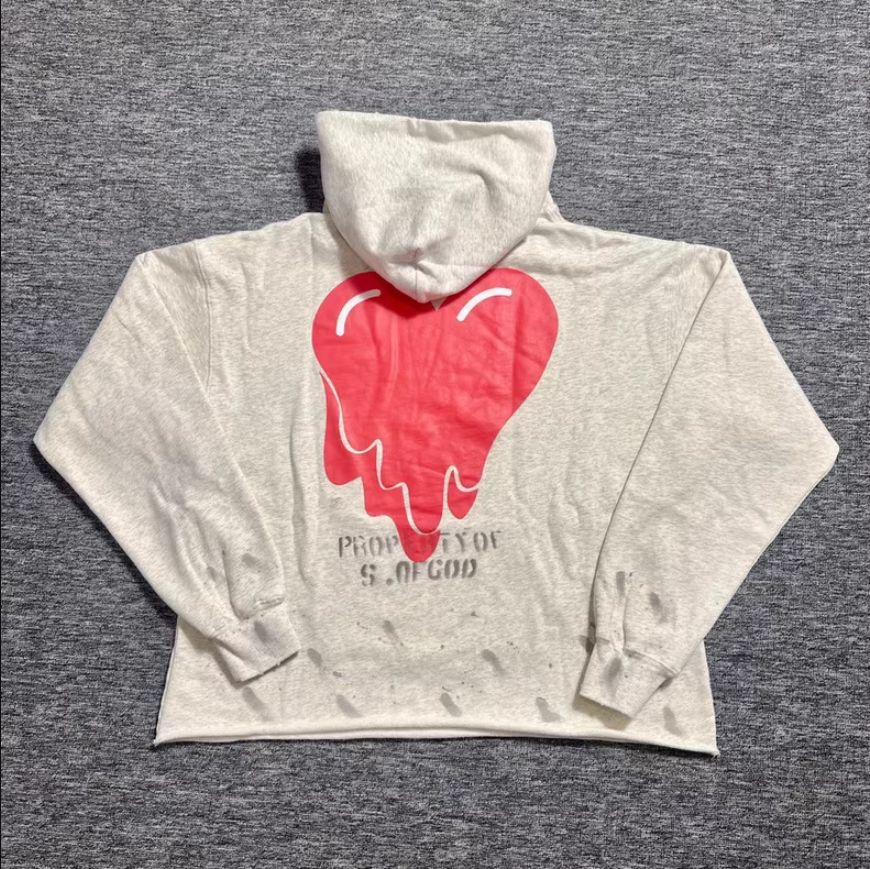 SAINT MICHAELセントマイケル×EUダメージ加工グラフィックパーカー