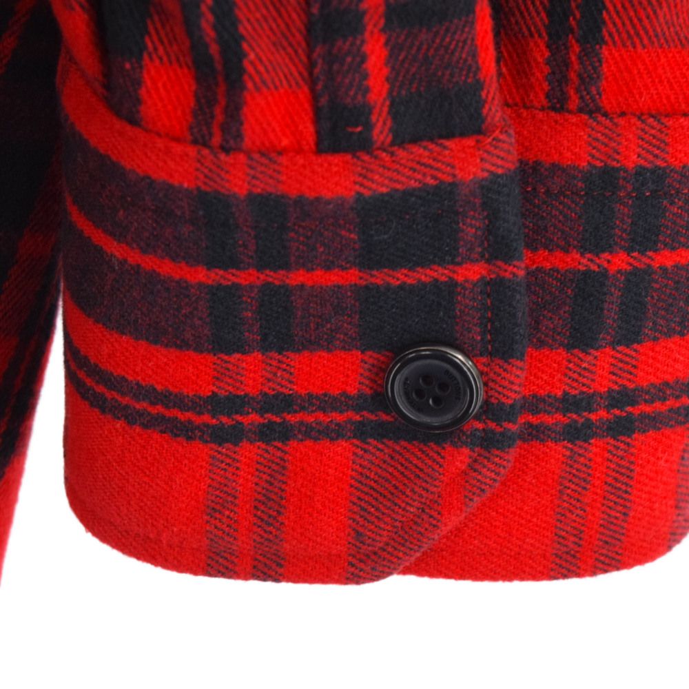VETEMENTS 赤と黒のチェック フランネルジャケット Vetements 赤