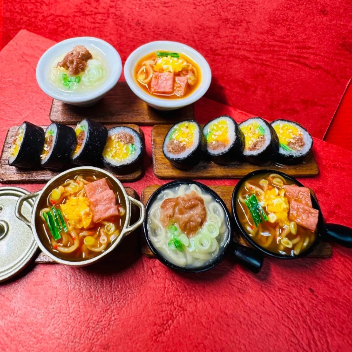 261 大きめサイズ韓国ラーメンセット⭐️ミニチュアフード