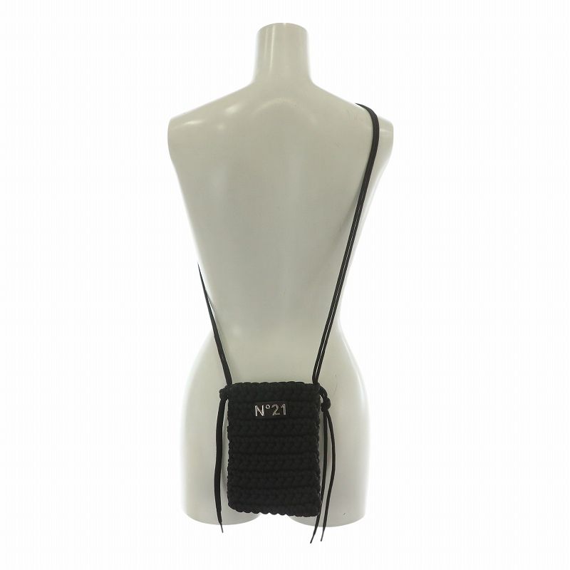 N°21／ボディバッグ 美品 ヌメロヴェントゥーノ N°21 ショルダーバッグ ミニ 編み込み