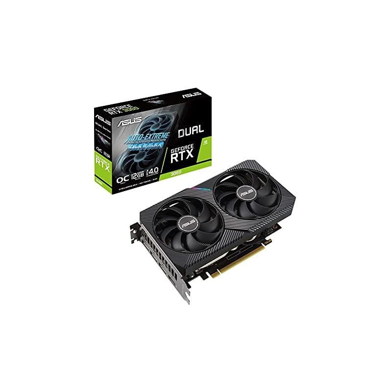 ASUSTek NVIDIA RTX3060 搭載 Axial-techファンと2スロット設計 DUAL-RTX3060-O12G-V2 - メルカリ