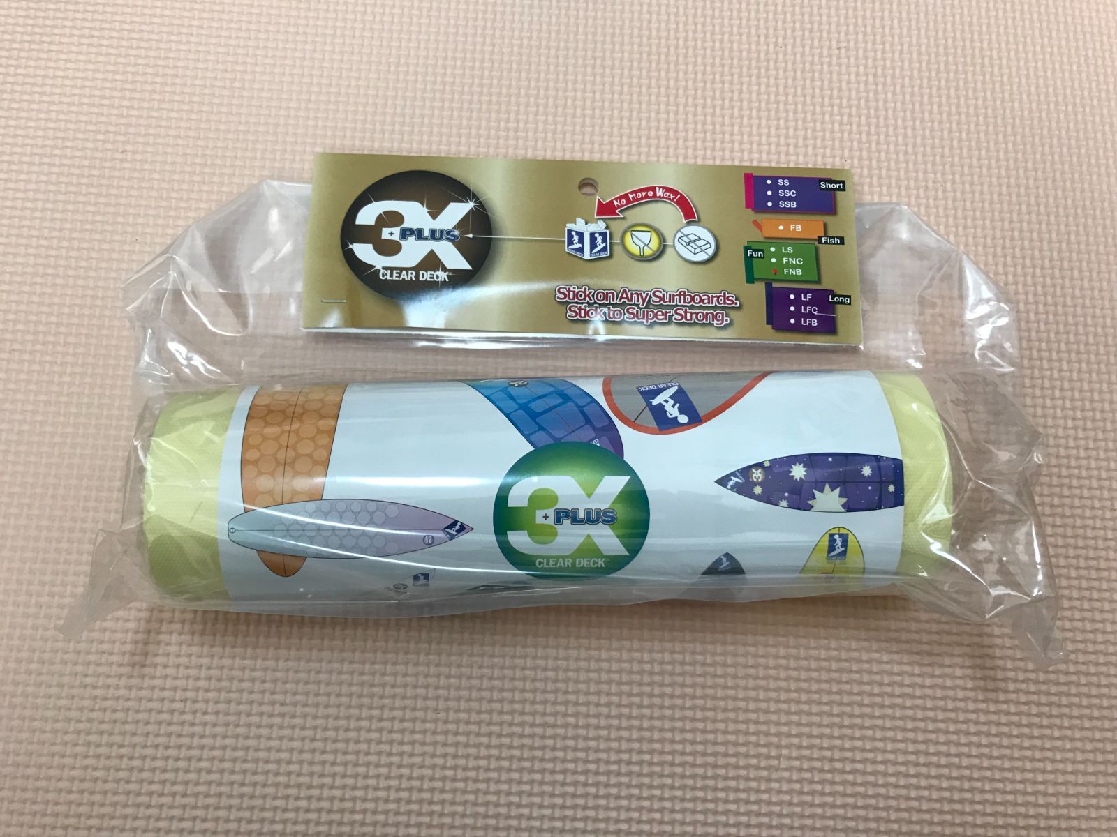 クリアデッキ FNB ファンボード用 大判など5枚入り サーフィンワックスいらず エコ デッキパット 滑り止め