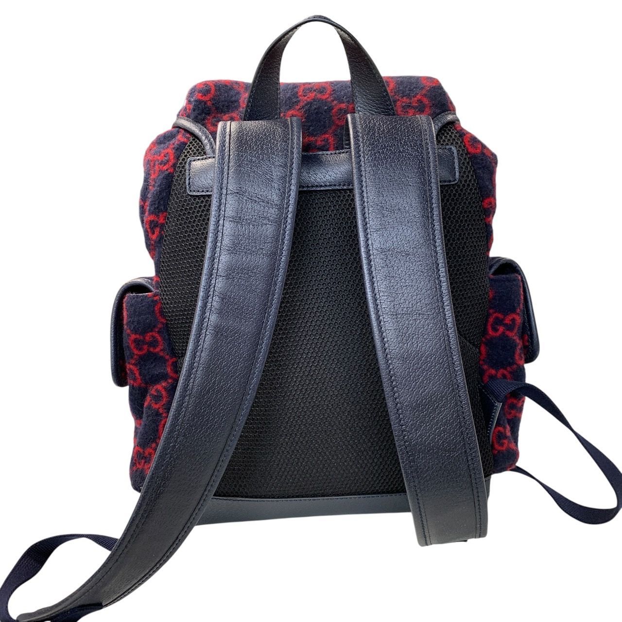 ♪2728 GUCCI グッチ リュック メンズ GGウール バックパック A4