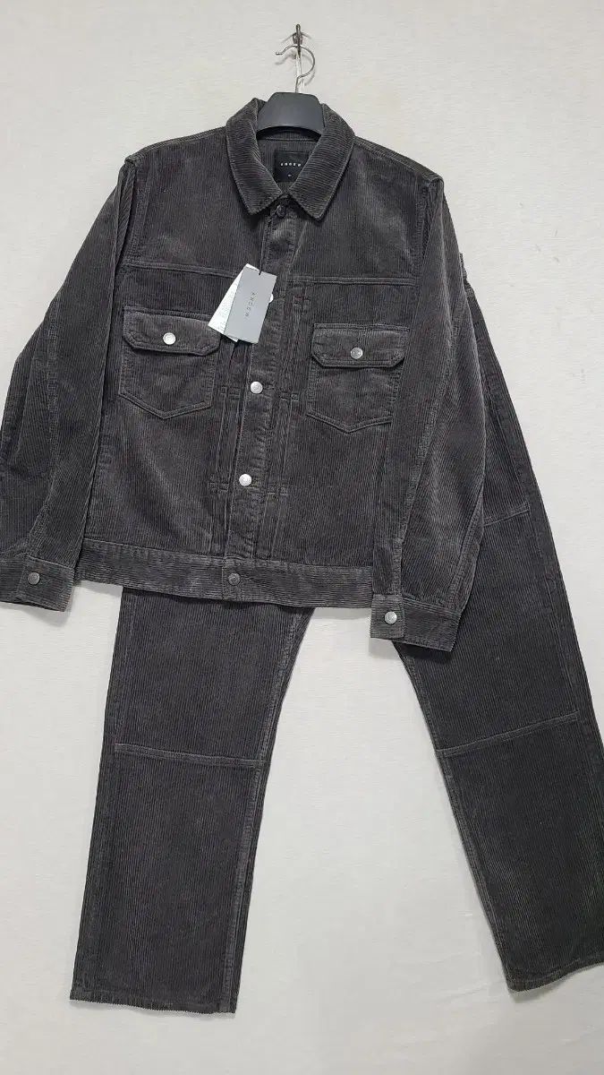 アンドゥ チャコール コーデュロイ ジャケット セットアップ メンズ105|34インチ ㅡ1024