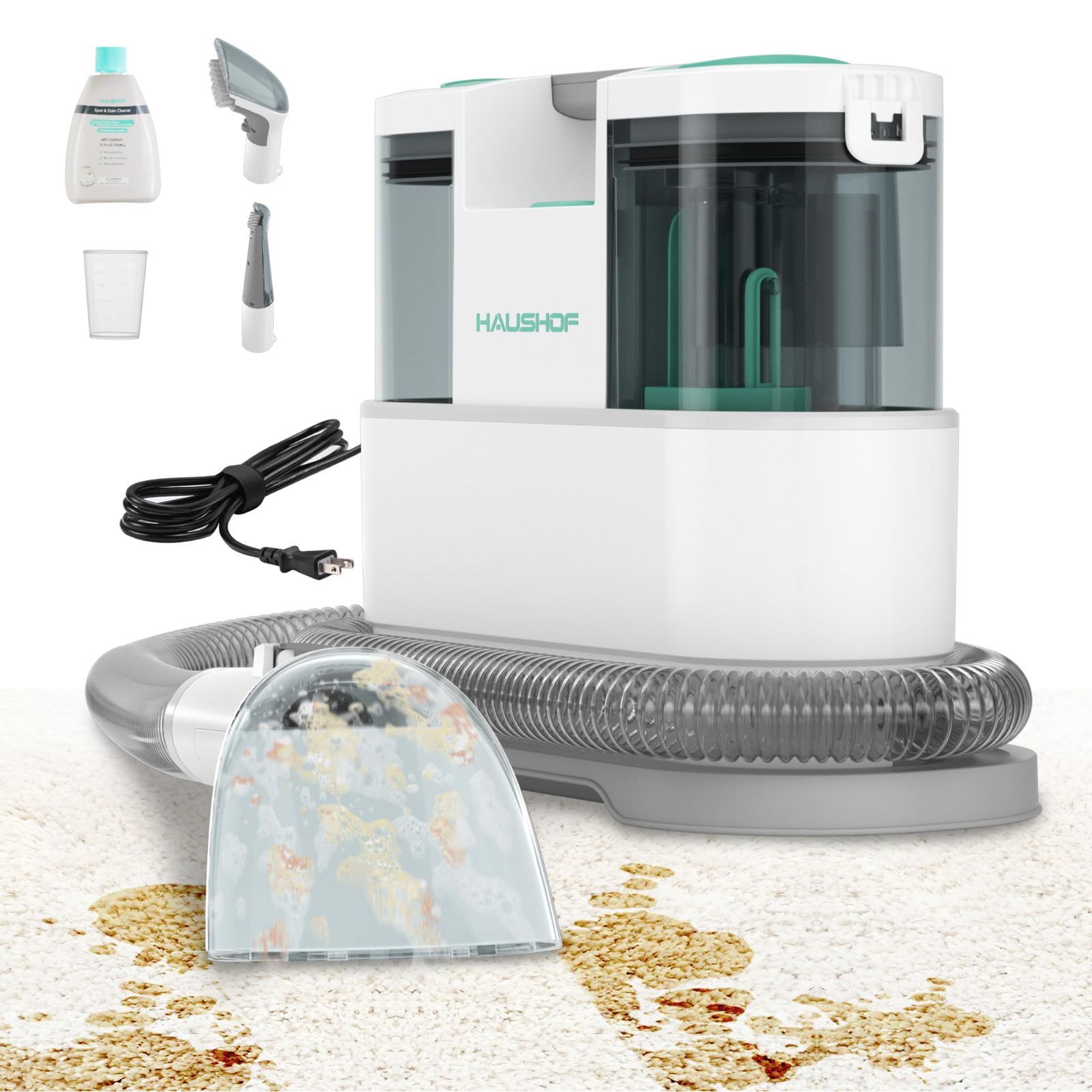 HAUSHOF 【2024新型】 カーペットクリーナー リンサー洗浄機 400W