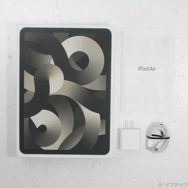  〔 品〕 iPad Air 第5世代 256 GB スターライト MM 9 P 3 J A Wi-Fi 258 iPad本体 タブレット