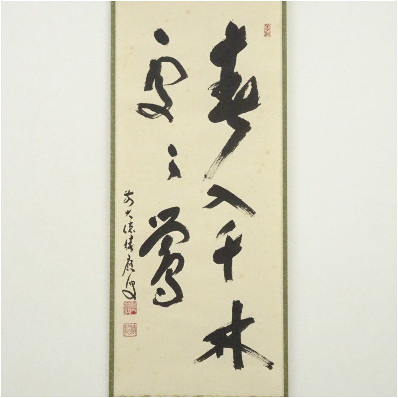 掛け軸 前大徳 福本積應 『 春入千林處々花 』 紙本 希少 茶道具 掛軸 美品 Amazon.co.jp: 掛け軸 前大徳 福本積應 春入千林處々花 一行書