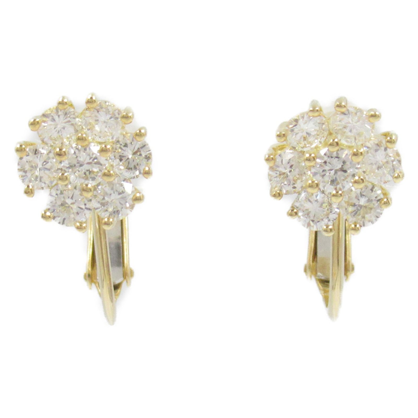 ジュエリー JEWELRY イヤリング ダイヤモンド イヤリング ﾀﾞｲﾔ 3.2g K18 イエローゴールド ダイヤモンド イヤリング レディース Used A