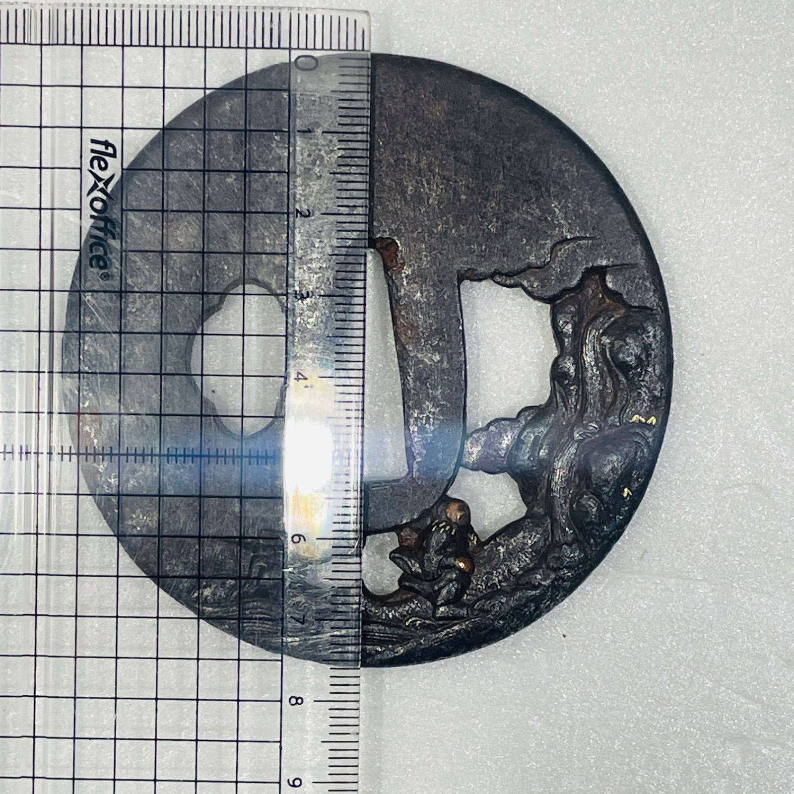 時代物　鉄製 鍔 4個セット 楽天市場】【鍔 4個セット】ロープワーク補助金具『鍔（つば