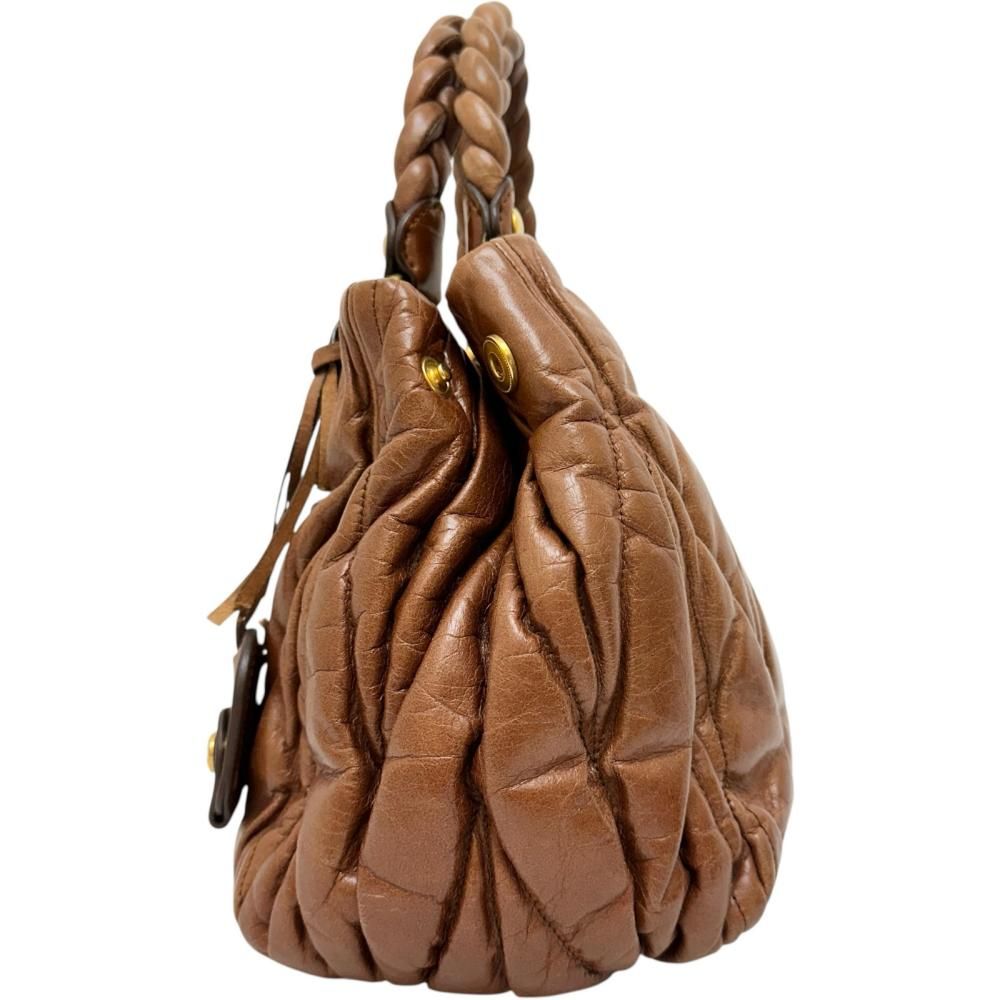 miu miu ミュウミュウ マテラッセ 2way ハンドバッグ ゴールド金具 MIUMIU/ミュウミュウ】マテラッセ 2Wayショルダーバッグ