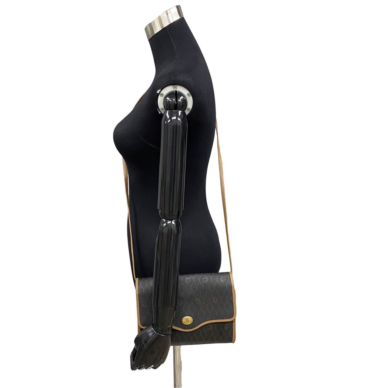 極 美品 Christian Dior ディオール ヴィンテージ ハニカム 柄 ロゴ