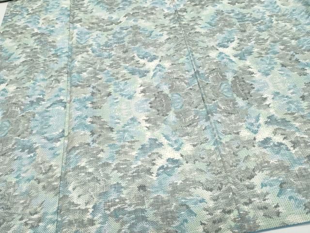 平和屋着物○本場大島紬 白大島 7マルキ 総絣 枝葉文 正絹 逸品