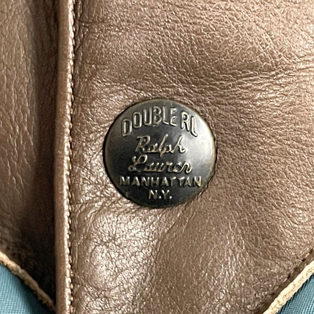 RRL ダブルアールエル 24AW ヴィンテージ加工 レザーヨーク