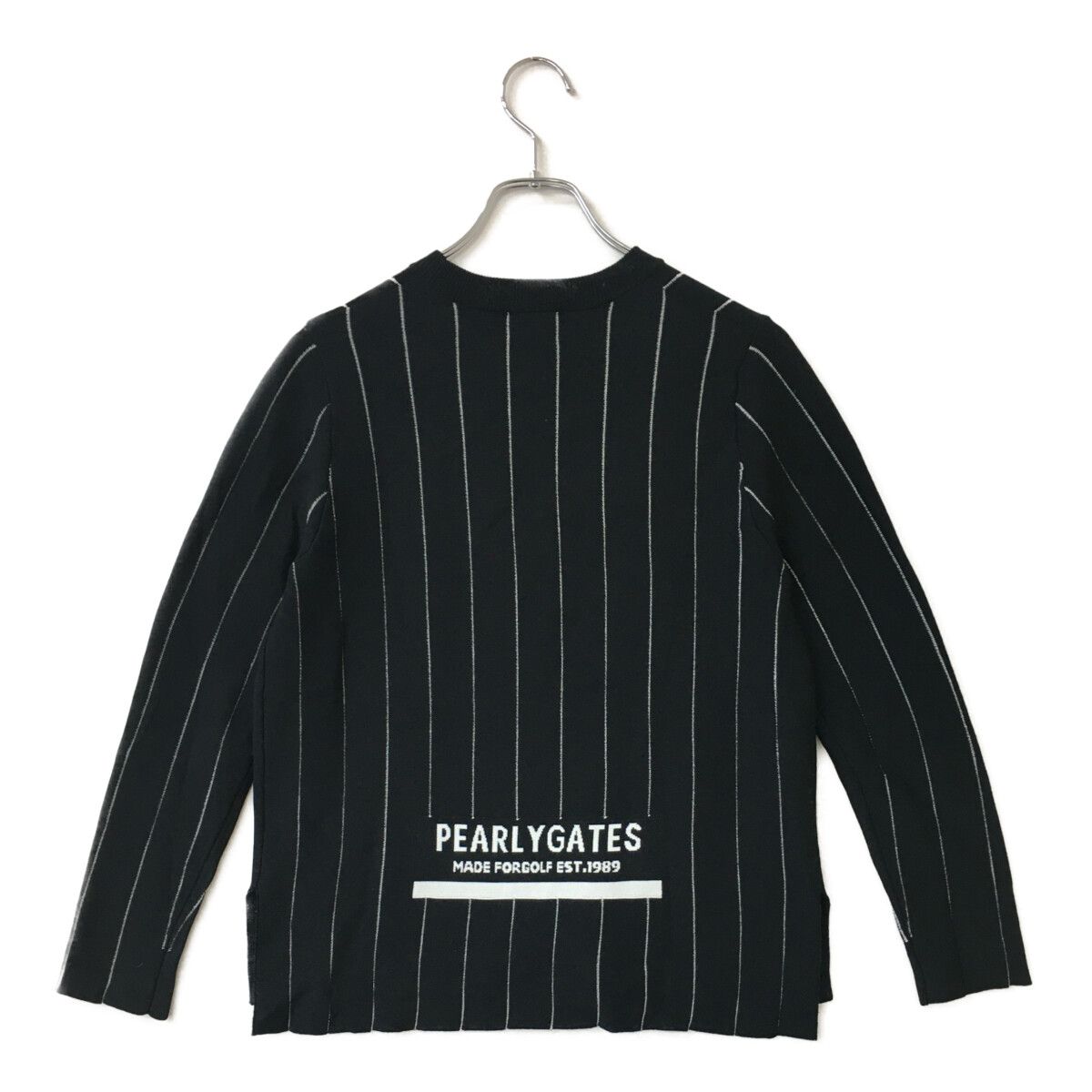 中古 レディース パーリーゲイツ PEARLY GATES ニット 0(S) 黒×白 長袖