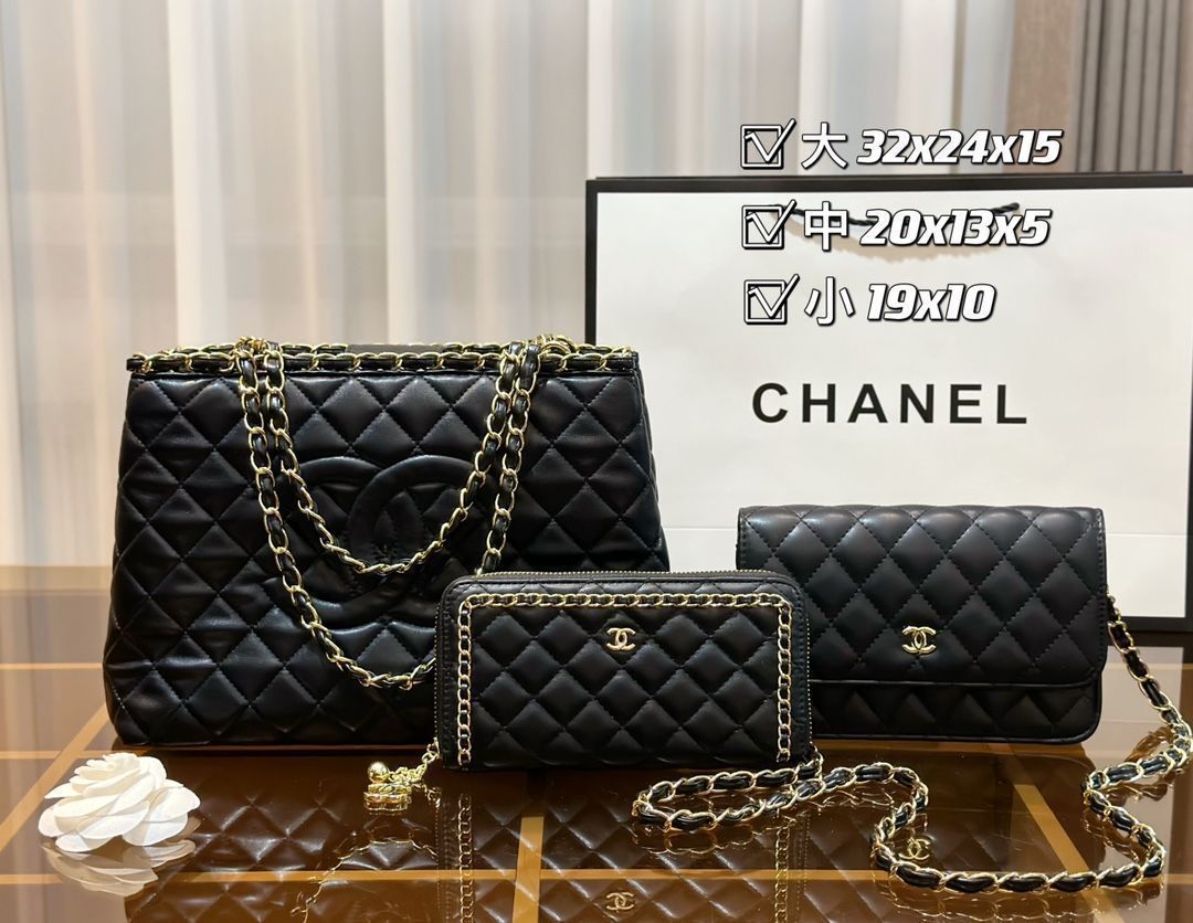 美品★CHANEL シャネル  ショルダーバッグ ハンドバッグ  財布  3点セットバッグ