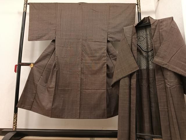 平和屋着物○男性 本場大島紬 アンサンブル 一元7マルキ 正絹 逸品