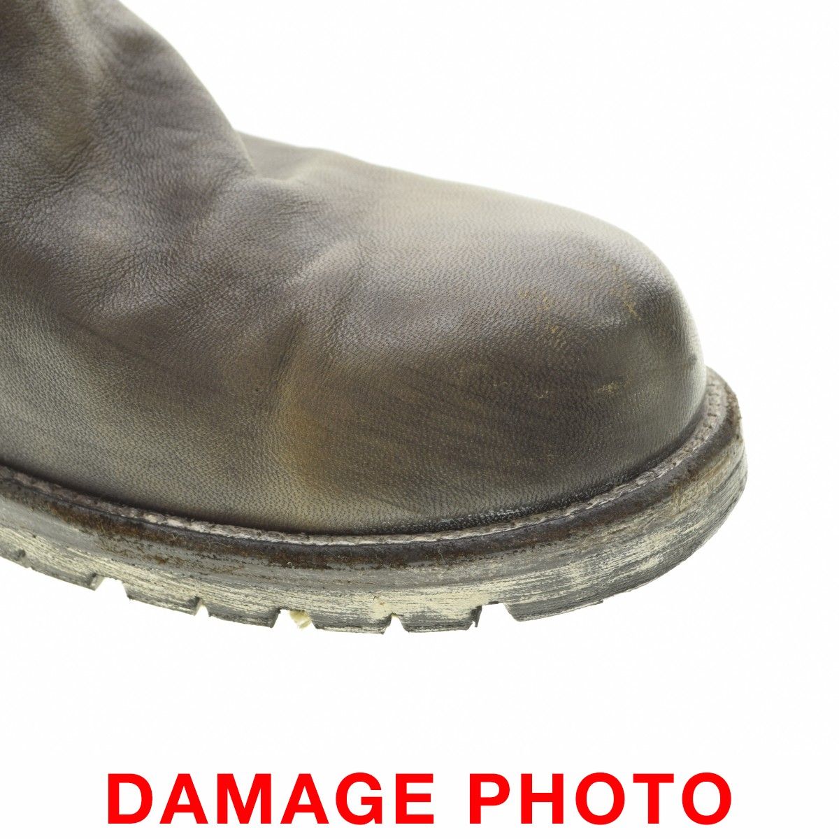 ねじれ加工レザーエンジニアブーツ