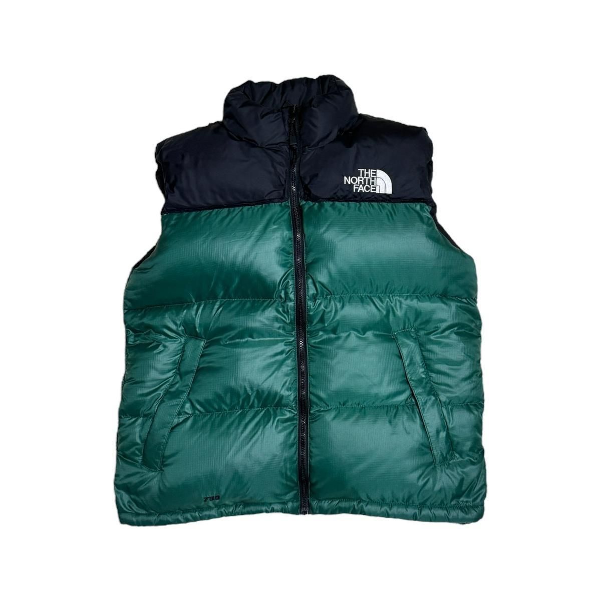 雷市場（ポンジャン）商品韓国直送】 本物/レディース M THE NORTH FACE(ザノースフェイス) 700 グースダウン 緑 ダウン ベスト 雷市場（ポンジャン）商品韓国直送】90s  THE NORTH FACE(ザノースフェイス) ヴィンテージ og 旧型 Nuptse(ヌプシ) 700 ベスト ダウンベスト ..., image size:1200x1200
