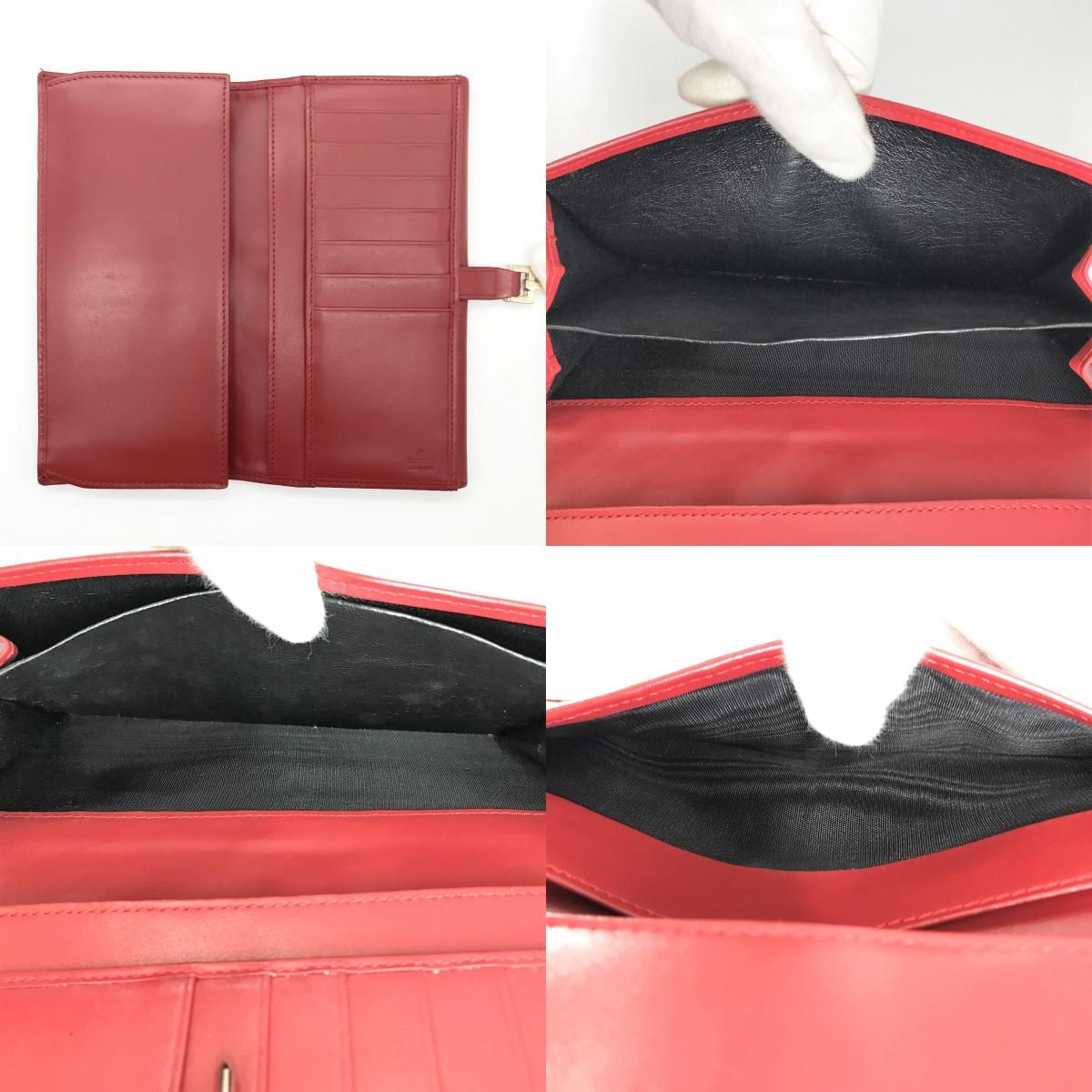 【希少】 GUCCI グッチ ジャッキー 金具 GG キャンバス 長財布 レッド 希少】 GUCCI グッチ ジャッキー 金具 GG キャンバス 長財布