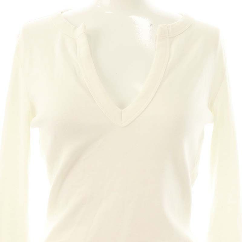 フローレフローレ FLORE FLORE IMAN LONGSLEEVE Vネックカットソー キーネック S 白 /CX ■OS レディース フローレフローレ FLORE FLORE IMAN LONGSLEEVE Vネック