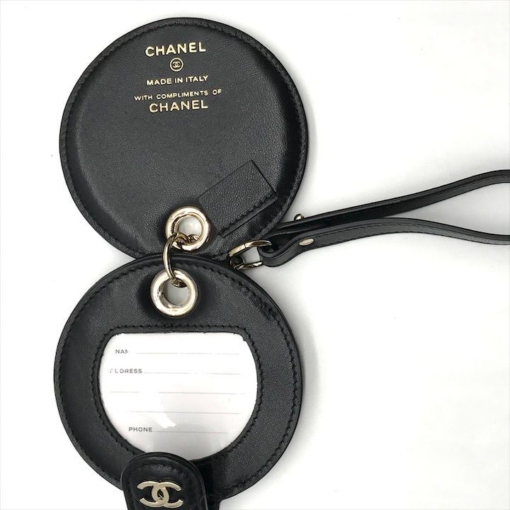 超美品 CHANEL シャネル ココマーク マトラッセ ラムスキン ネームタグ バッグチャーム ブラック a4686Belanja di  Mercari dari Jepang! | Buyee