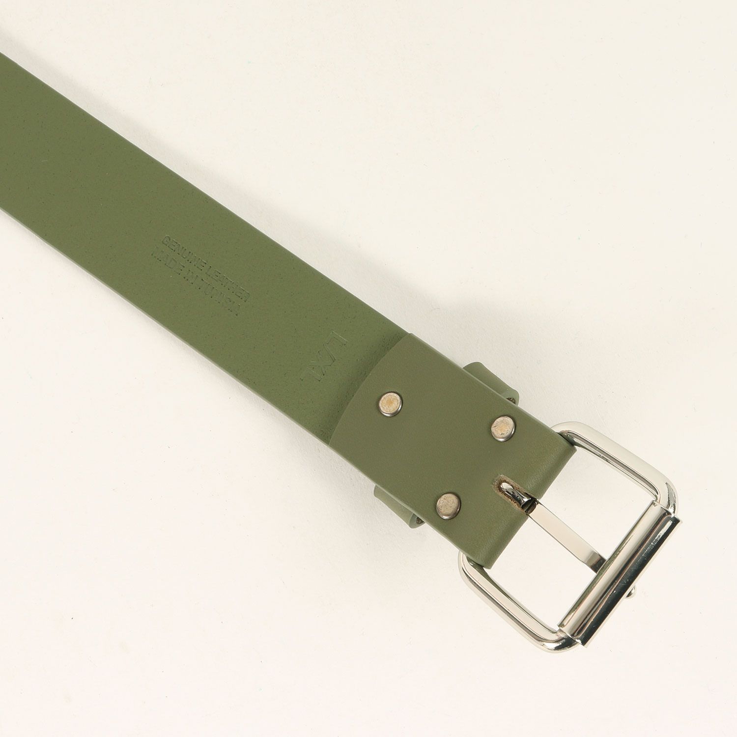 Supreme Repeat Leather Belt オリーブ L/XL