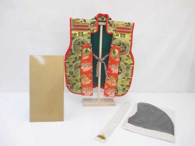 新品 五月人形 出世陣羽織 金龍 烏帽子付き/黄金立札オルゴール付き 端午の節句 こどもの日