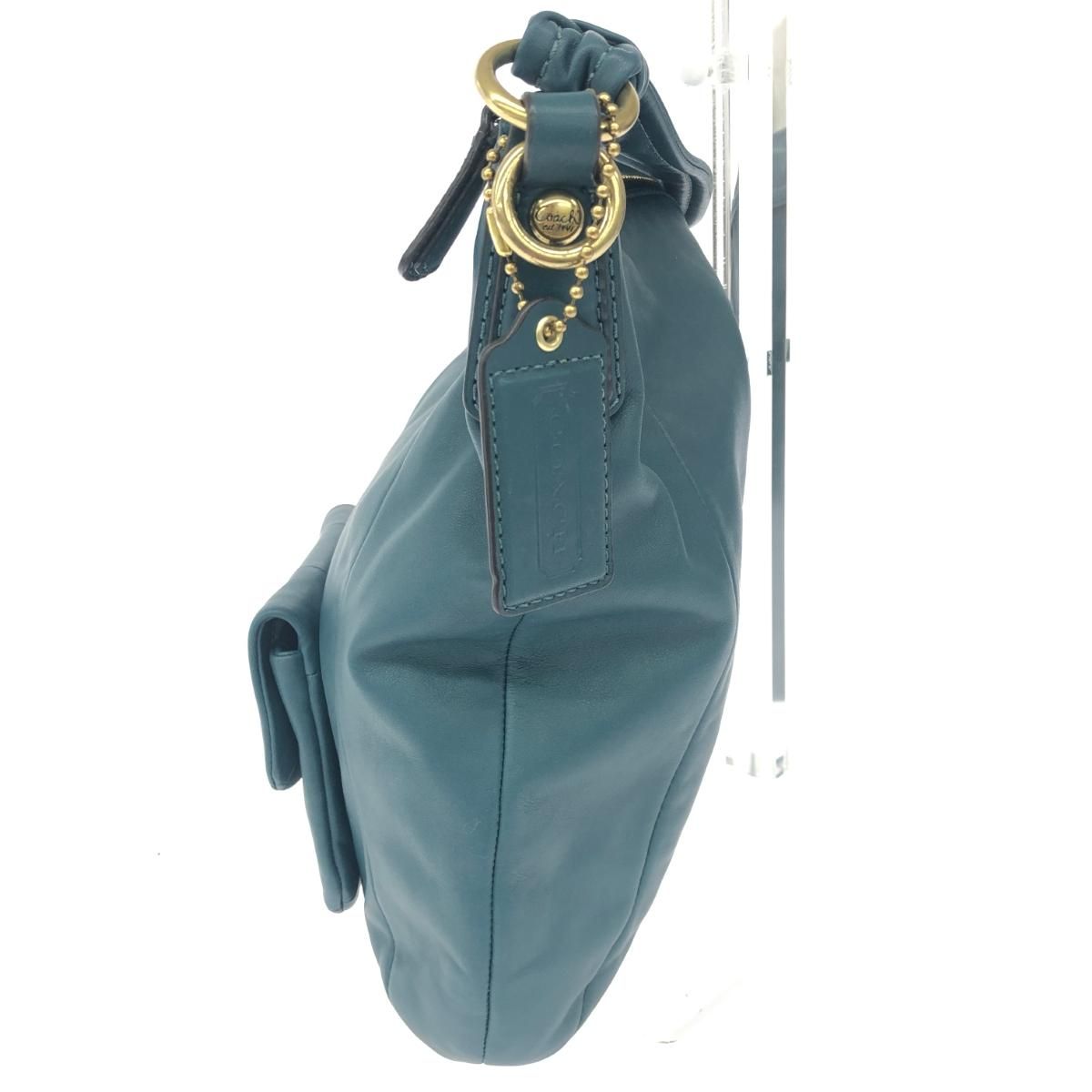 COACH コーチ 2WAYショルダーバッグ  レザー/エメラルドブルー 14783   ブルー  / 240001168258 COACH コーチ 2WAYショルダーバッグ レザー/エメラルドブルー 14783