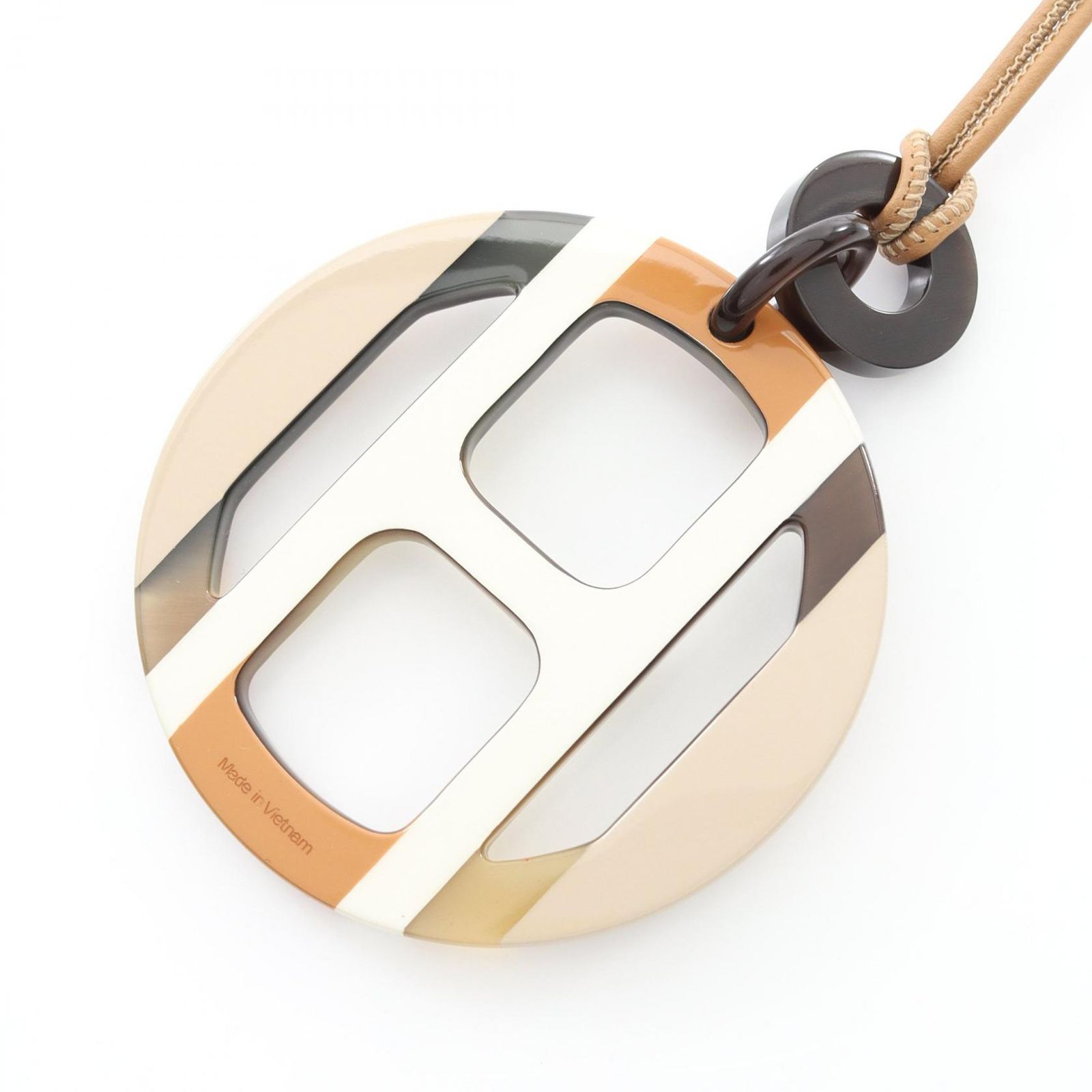 エルメス HERMES ネックレス Hエキップ サーブル H057087FL01 サーブル 