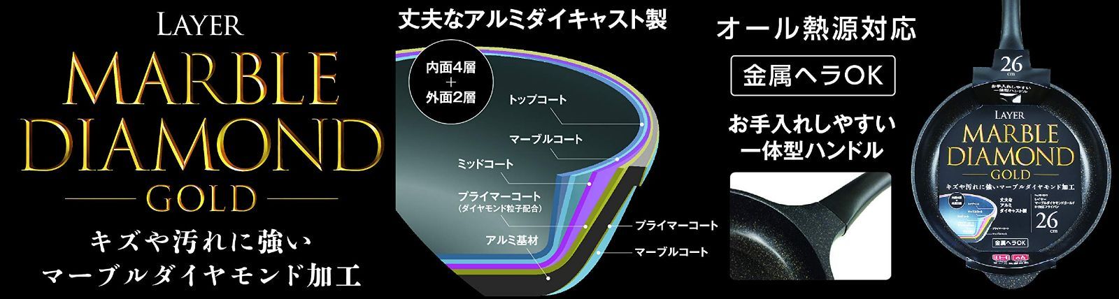 パール金属 レイヤー マーブルダイヤモンドゴールドIH対応深型フライパン28cm HB-5246 QyW8HOP2zG, キッチン、日用品、文具 -  www.alexandranechita.com