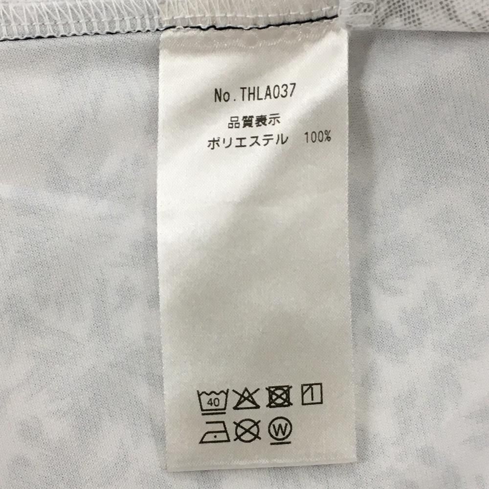   - 【超美品】トミーヒルフィガーゴルフ 半袖ハイネックワンピース 白×グレー リーフ柄  レディース L ゴルフウェア   Golf TOMMY HILFIGER - 【超美品】トミーヒルフィガーゴルフ 半袖