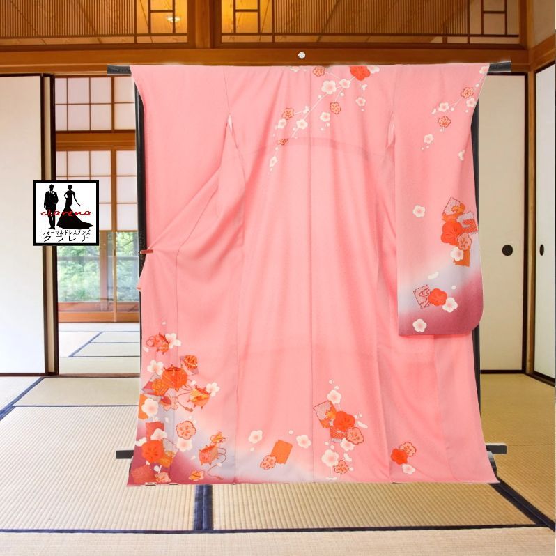 フォーマル衣装》【未使用品】販売 クラレナの 家紋 丸に橘 梅 雲取り  