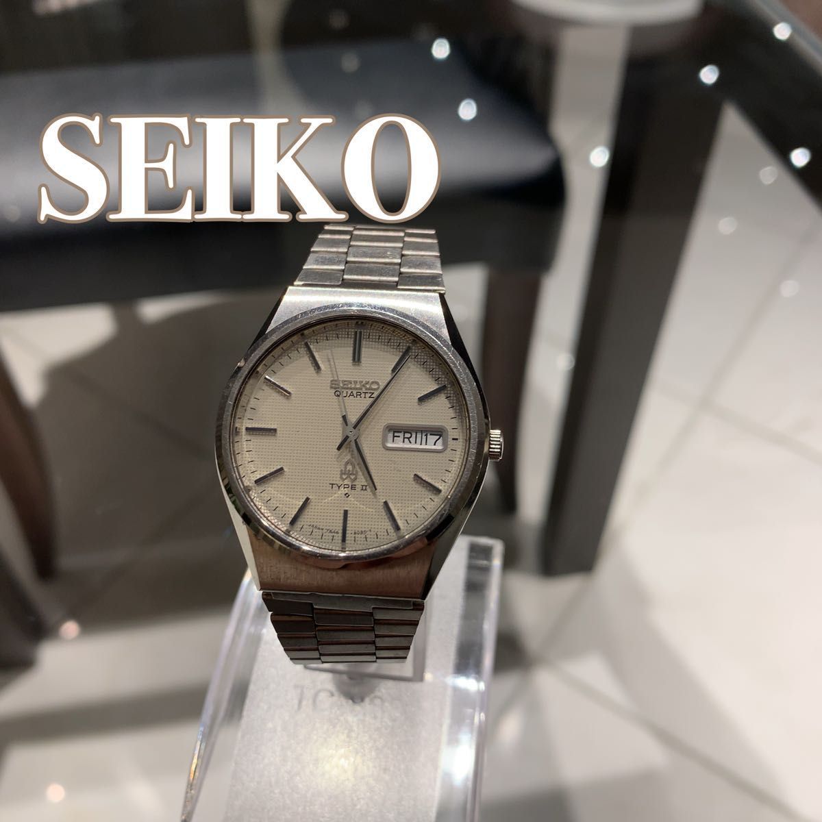 SEIKO 7546-8070 腕時計 クォーツタイプII アンティーク 新品電池 