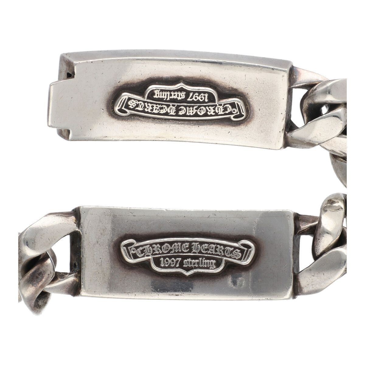 中古】 CHROME HEARTS クロムハーツ ダブルIDブレスレット