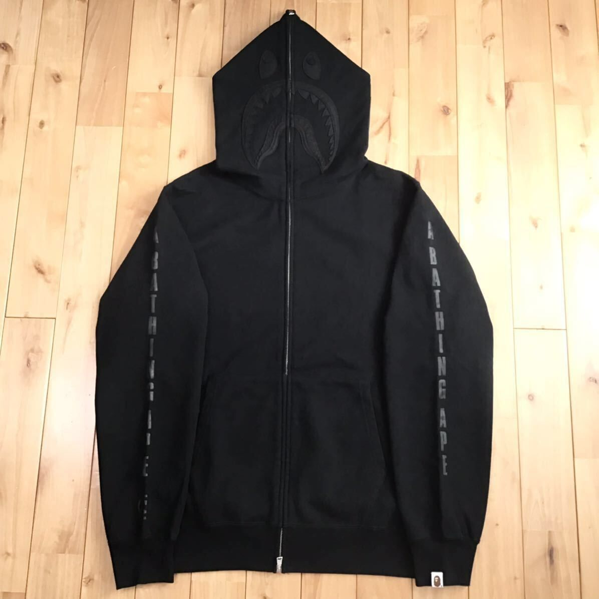 ☆XXL☆ All Black シャーク パーカー a bathing ape BAPE shark full zip hoodie エイプ ベイプ  アベイシングエイプ ブラック 2XL - メルカリ