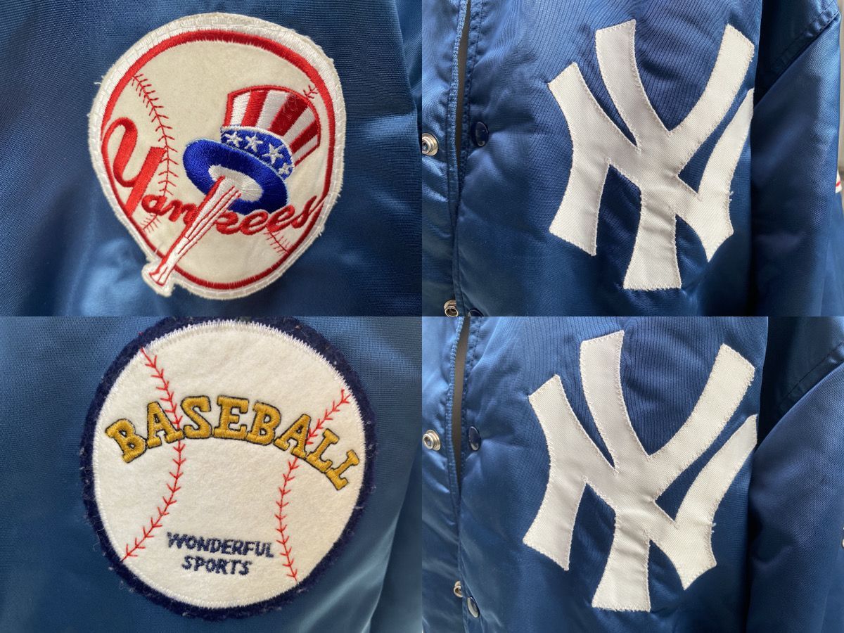 Majestic マジェスティック ヤンキース NY 刺繍 スタジャン L
