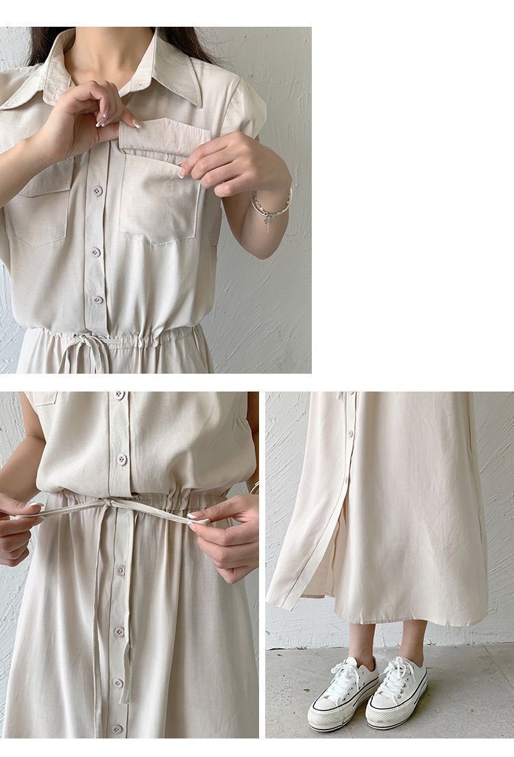 ロングワンピース シャツワンピース