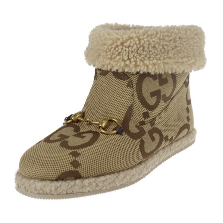 GUCCI GG アンクルブーツ Gucci グッチ GGキャンバス ロゴプレート アンクルブーツ - FARFETCH