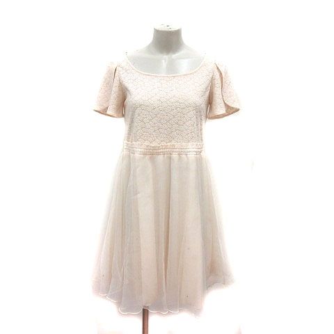 ウィルセレクション WILLSELECTION ワンピース ひざ丈 切替 チュール 