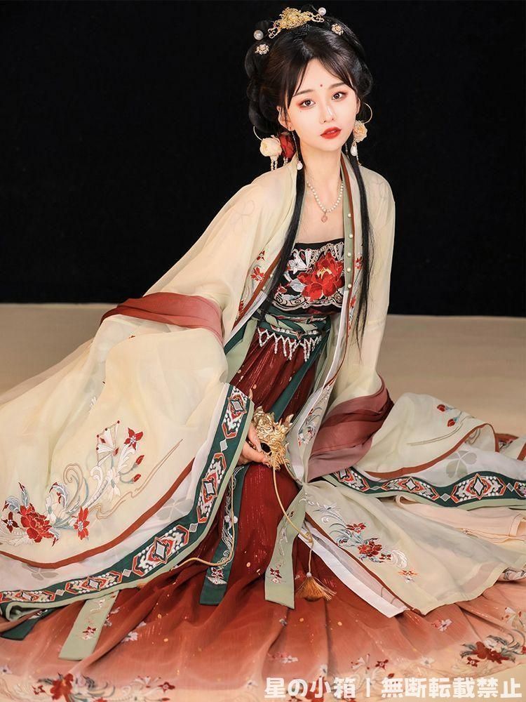 2025 豪華刺繍 漢服 かんふく 古風衣装 レトロ風 中華ロリータ コスプレ ワンピース 唐装 仙女服 中華風 美しい刺繍 撮影会 舞台演出 推し活 ハロウィン 仮装 HF-373