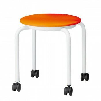 藤沢工業 TOKIO スツール JBM-C36TL-S マンダリンオレンジ レザー 5脚入