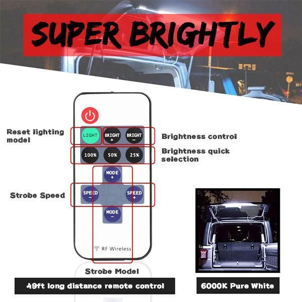 送料無料○ JEEP LED リアガラス リフトゲート ドームライト ラングラー JL JLU 2007~2018年 キャンプ 釣り アウトドア活動に  長さ102CM - メルカリ