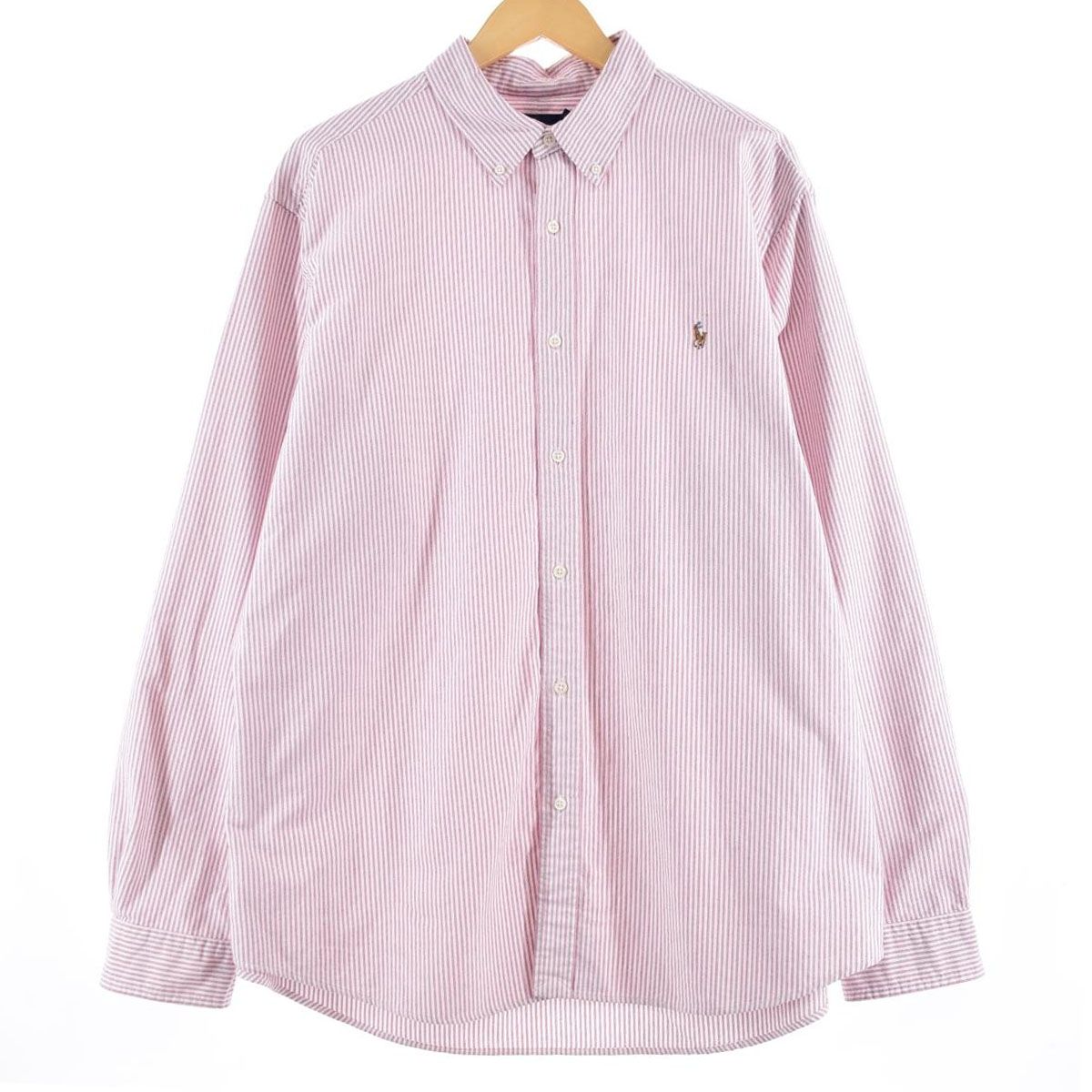 古着 ラルフローレン Ralph Lauren CLASSIC FIT クラシックフィット オックスフォード 長袖 ボタンダウンストライプシャツ/eaa336639