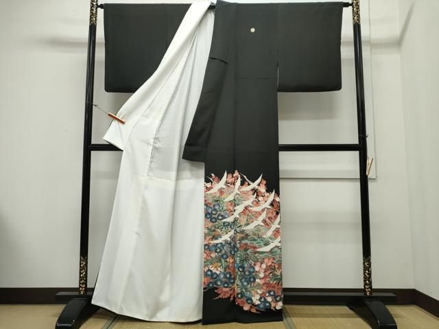 平和屋着物□豪華黒留袖 友禅 作家物 風景文 松竹梅 正絹 逸品 DAAR3431zy