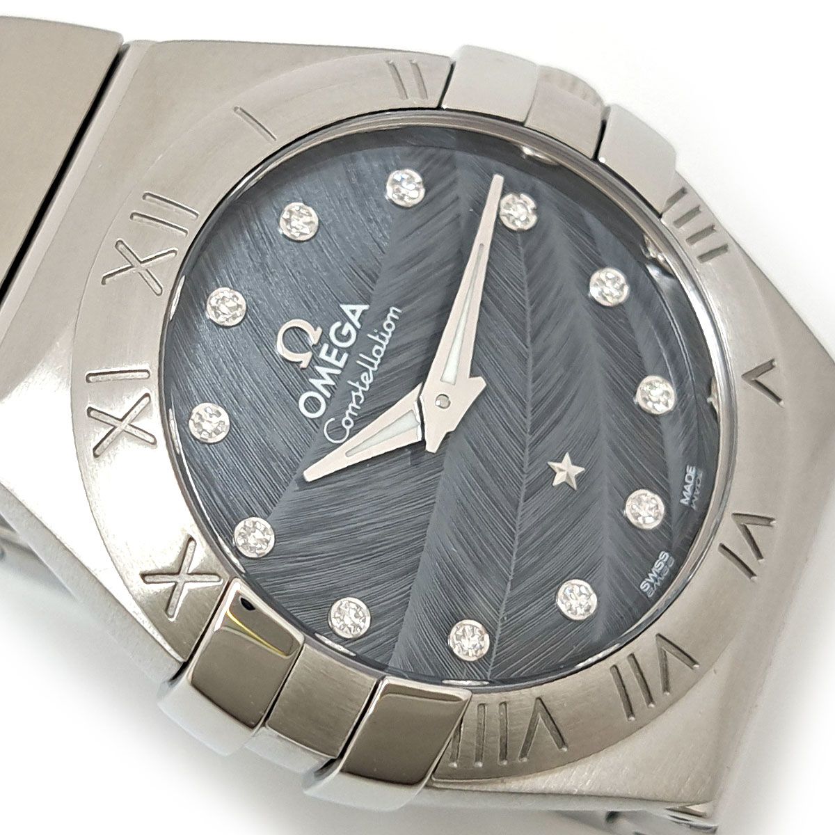 オメガ コンステレーション ブラッシュ フェザー 12Pダイヤ 123.10  