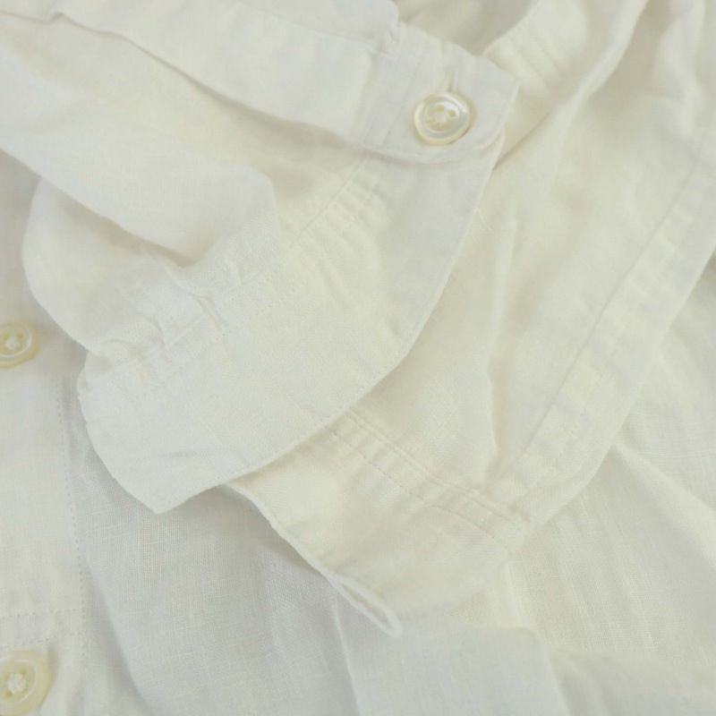 マーガレットハウエル　リネン　ヘチマ襟　ブラウス　Ⅱ ホワイト マーガレットハウエル 2022SS セーラーカラーブラウス コットン