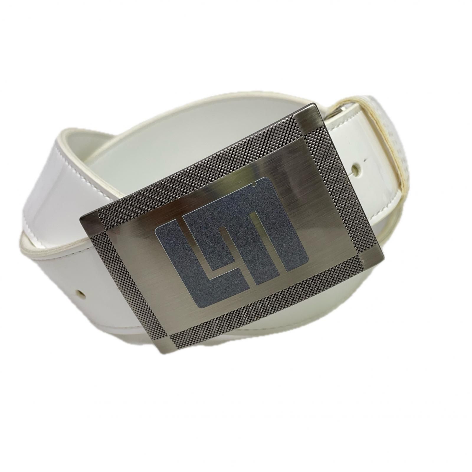 中古 ラウドマウス LOUDMOUTH ベルト 白 ホワイト エナメル