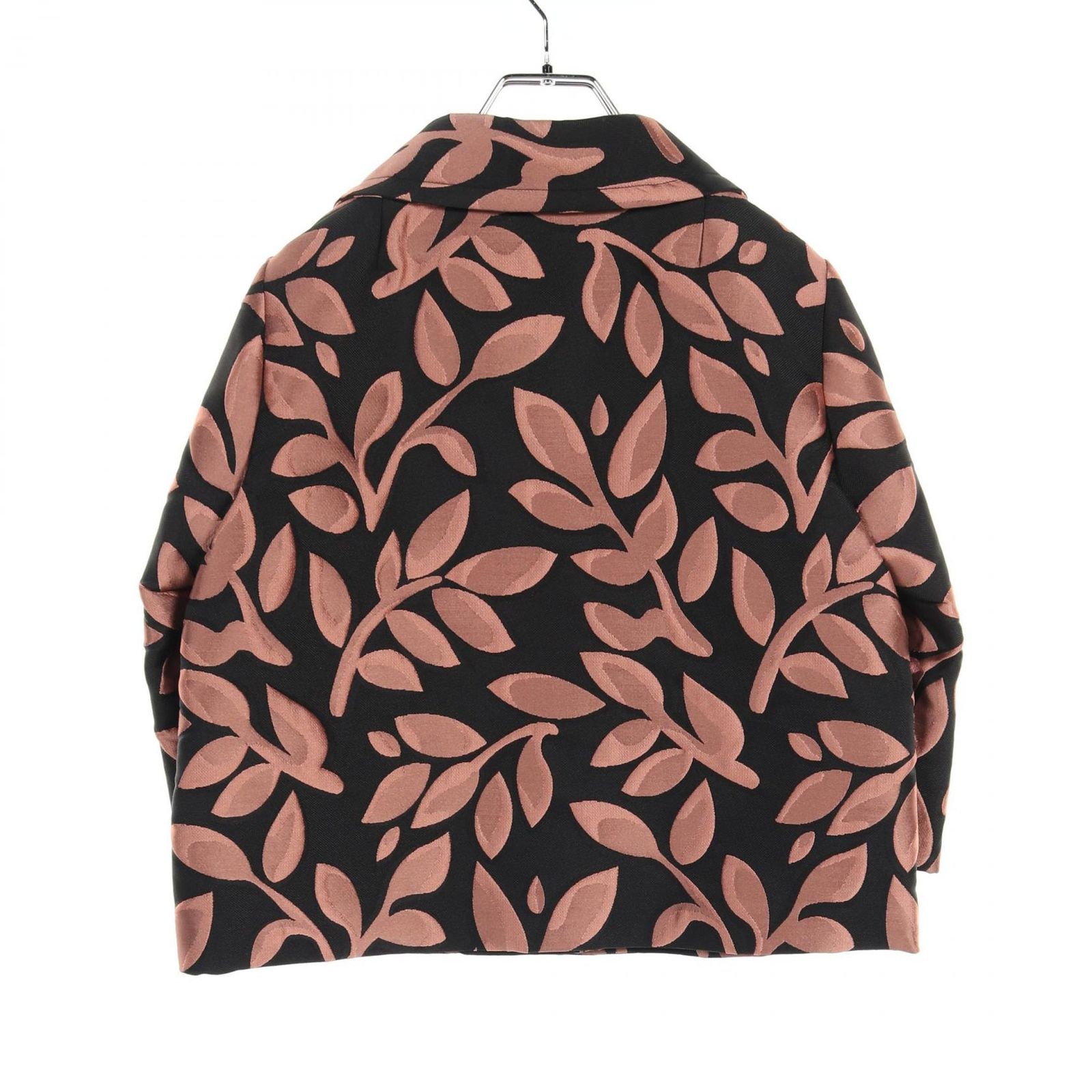 美品✨MARNI マルニ　テーラードジャケット　総柄　ボタンレス　40　ピンク マルニ MARNI テーラードジャケット GIMAO16MU0TP448 ブラック