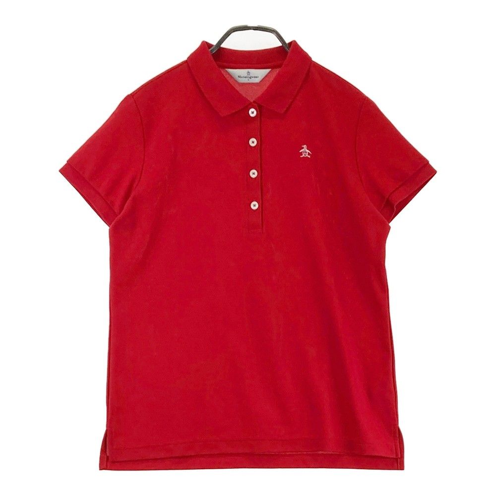 サイズ L MUNSING WEAR マンシングウェア 半袖ポロシャツ レッド系 240101438022 ゴルフウェア レディース ストスト
