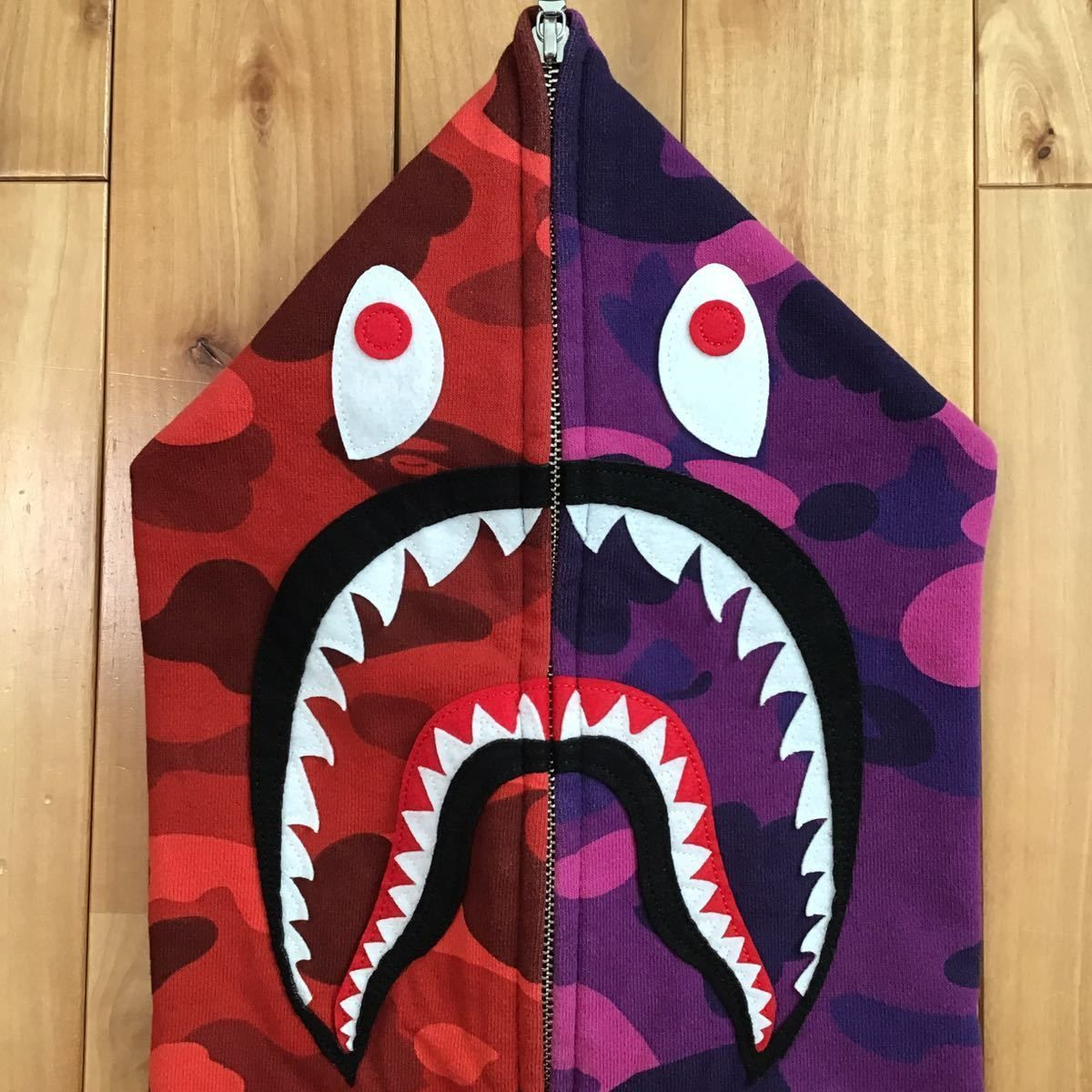 A BATHING APE COLOR CAMO CRAZY SHARK FULL ZIP HOODIE エイプ